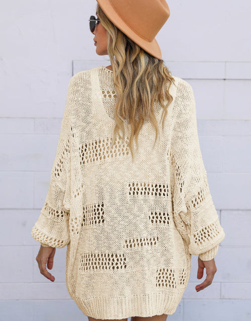 Load image into Gallery viewer, Openwork Open Front Long Sleeve Cardigan
