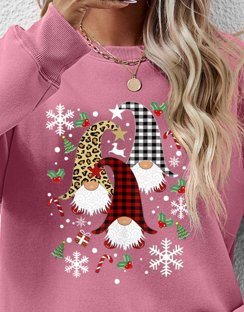 Load image into Gallery viewer, Faceless Gnomes Graphic Drop Shoulder Sweatshirt
