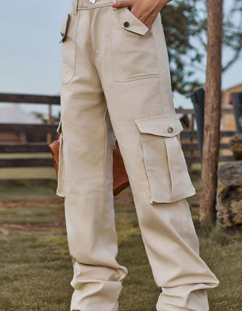Load image into Gallery viewer, Loose Fit Long Jeans with Pockets
