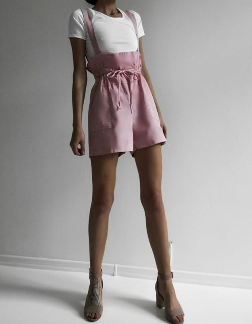 Load image into Gallery viewer, Drawstring Wide Strap Overalls with Pockets
