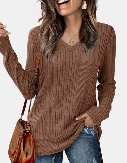 Load image into Gallery viewer, V-Neck Long Sleeve T-Shirt

