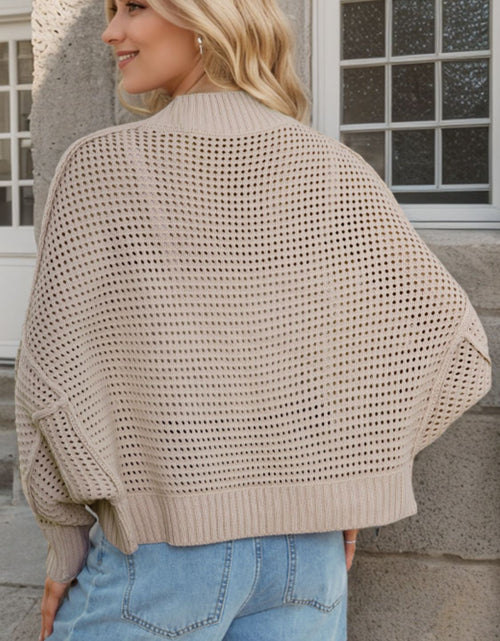 Load image into Gallery viewer, Openwork Open Front Long Sleeve Cardigan
