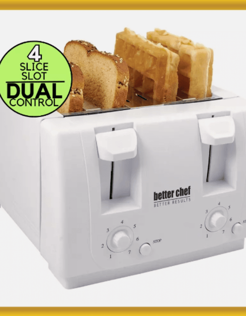 Load image into Gallery viewer, Better Chef Wide Slot 4-Slice Dual Control Toaster by Jupiter Gear Home
