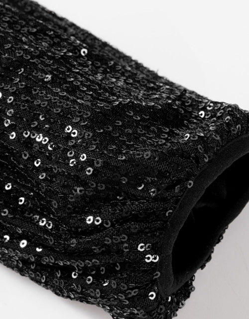 Load image into Gallery viewer, Sequin Zip Up Long Sleeve Jacket
