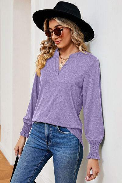 Load image into Gallery viewer, Notched Lantern Sleeve T-Shirt

