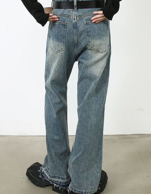 Load image into Gallery viewer, Men's Frayed Hem Jeans with Pockets
