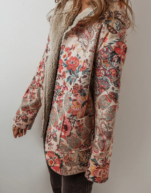 Load image into Gallery viewer, Printed Long Sleeve Hooded Jacket
