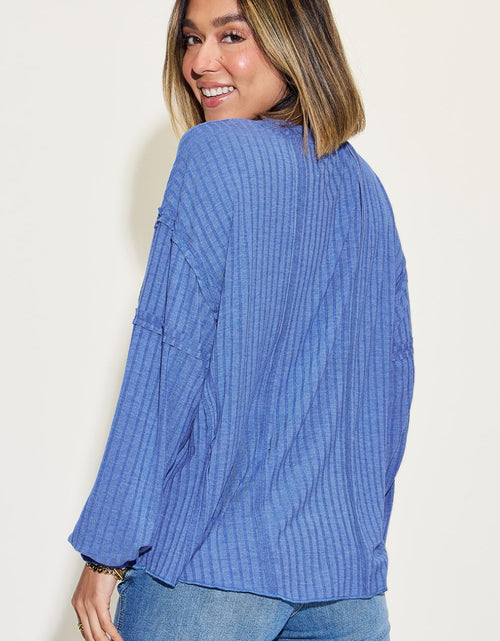Load image into Gallery viewer, Basic Bae Full Size Ribbed Round Neck Long Sleeve T-Shirt
