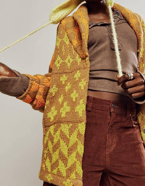 Load image into Gallery viewer, Collared Neck Long Sleeve Cardigan
