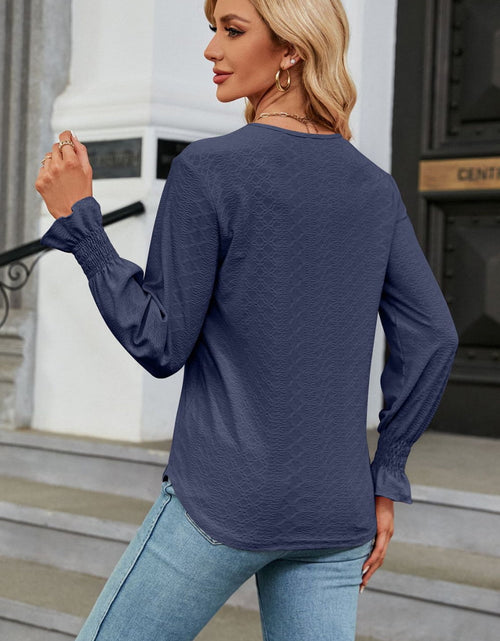 Load image into Gallery viewer, V-Neck Flounce Sleeve Blouse
