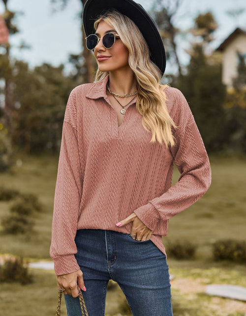 Load image into Gallery viewer, Johnny Collar Long Sleeve Top
