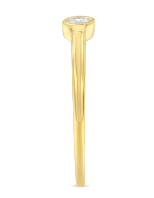 Load image into Gallery viewer, 14K Yellow Gold Plated .925 Sterling Silver Miracle Set Diamond Ring (1/20 Cttw, J-K Color, I1-I2 Clarity) by Haus of Brilliance
