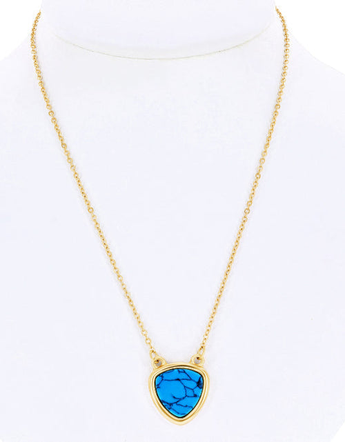 Load image into Gallery viewer, Donatello Gian 14K Gold Plated Genuine Turquoise Necklace by Donatello Gian
