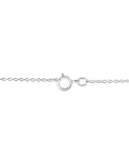 Load image into Gallery viewer, .925 Sterling Silver Pave-Set Diamond Accent Angel Wing 18" Double Heart Pendant Necklace (I-J Color, I1-I2 Clarity) by Haus of Brilliance
