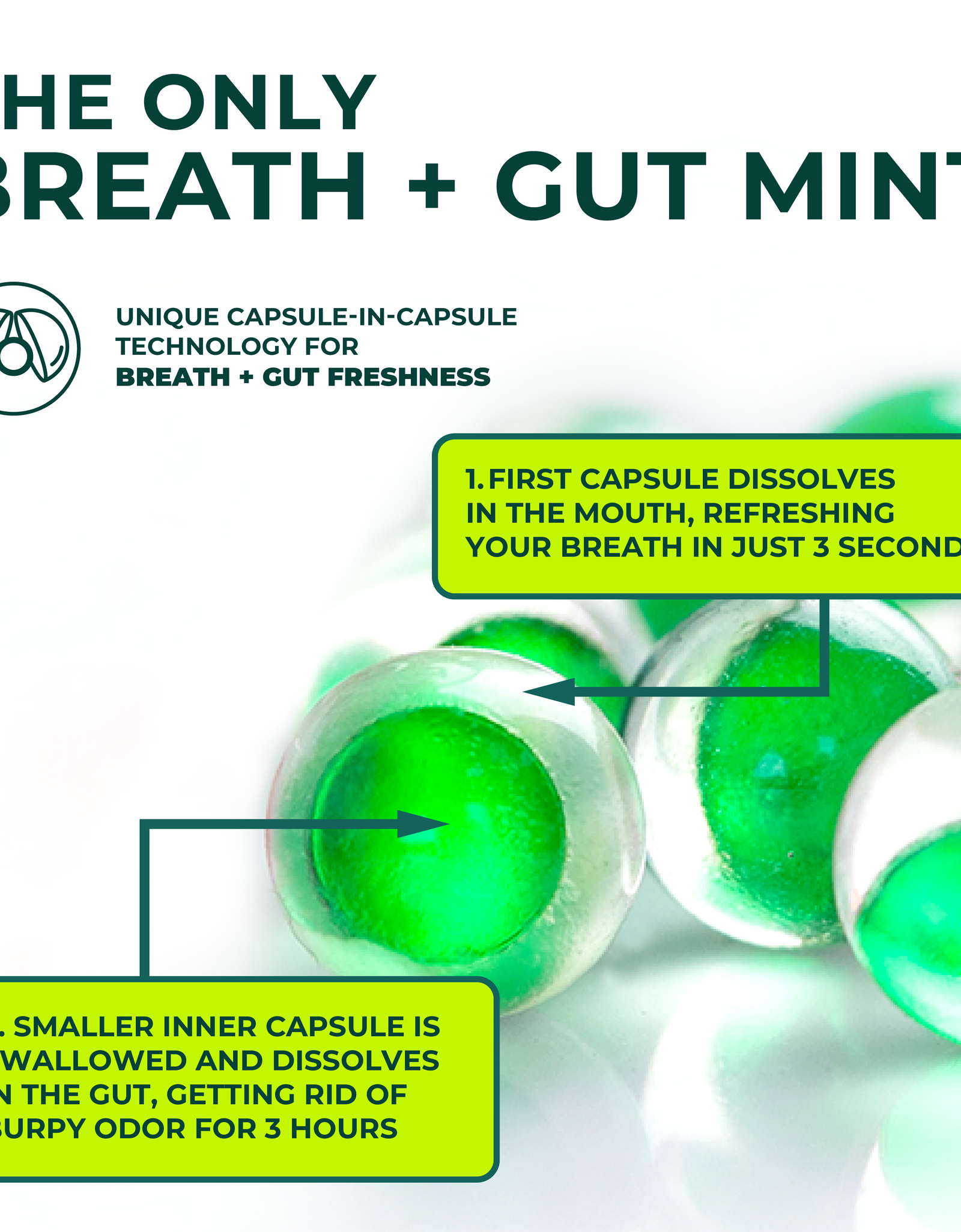Breath + Gut Mints - Ice Shot (Peppermint Flavor) by NUDE MINTS