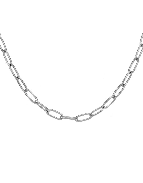 Load image into Gallery viewer, C400W B.Tiff 2 Clasps Oval Paperclip Link Chain Necklace by B.Tiff New York
