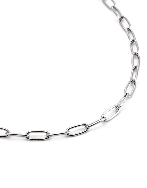 Load image into Gallery viewer, C400W B.Tiff 2 Clasps Oval Paperclip Link Chain Necklace by B.Tiff New York
