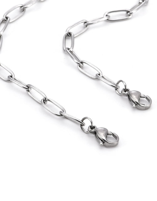 Load image into Gallery viewer, C400W B.Tiff 2 Clasps Oval Paperclip Link Chain Necklace by B.Tiff New York
