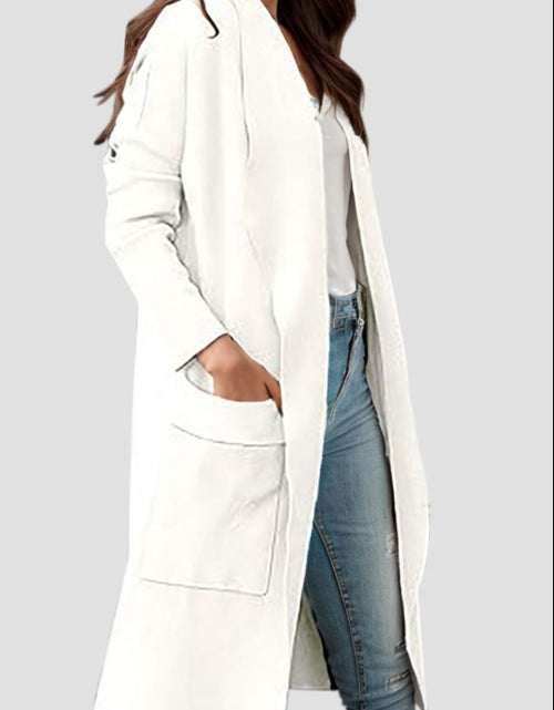 Load image into Gallery viewer, Open Front Dropped Shoulder Outerwear
