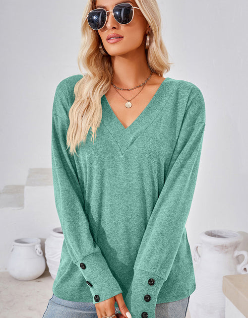 Load image into Gallery viewer, V-Neck Dropped Shoulder T-Shirt
