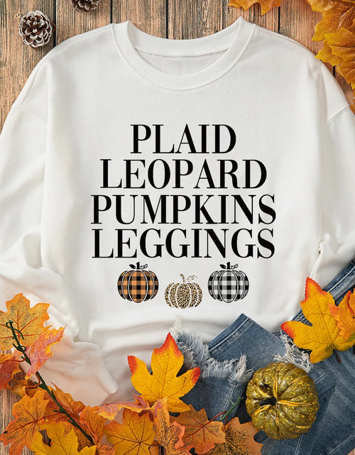 Load image into Gallery viewer, Letter Graphic Round Neck Long Sleeve Sweatshirt
