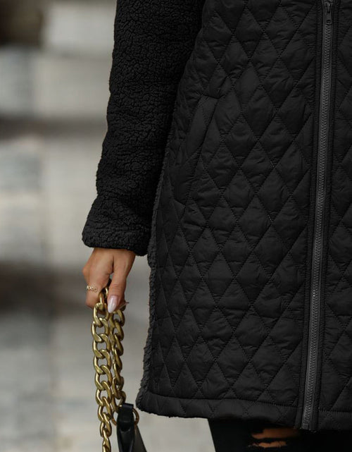 Load image into Gallery viewer, Texture Zip Up Long Sleeve Hooded Coat
