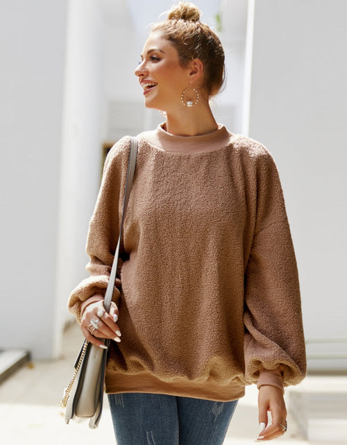 Load image into Gallery viewer, Ivy Lane Mock Neck Dropped Shoulder Sweatshirt
