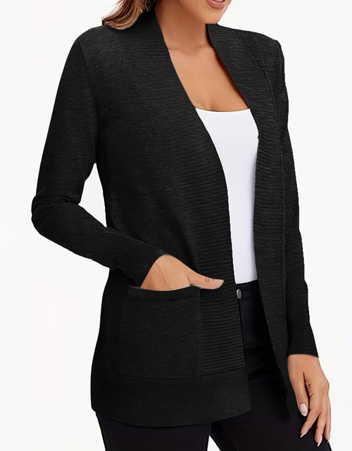 Load image into Gallery viewer, Open Front Long Sleeve Sweater Cardigan
