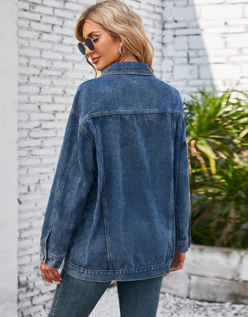 Load image into Gallery viewer, Button Up Long Sleeve Denim Jacket
