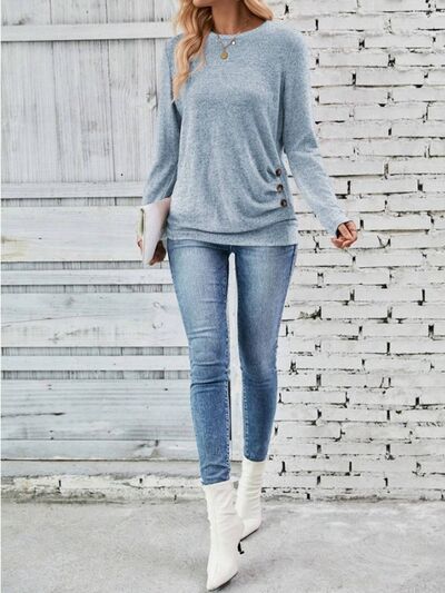 Load image into Gallery viewer, Round Neck Long Sleeve T-Shirt
