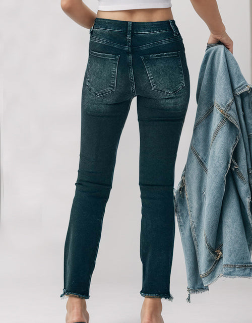 Load image into Gallery viewer, Mid-Rise Waist Skinny Jeans with Pockets

