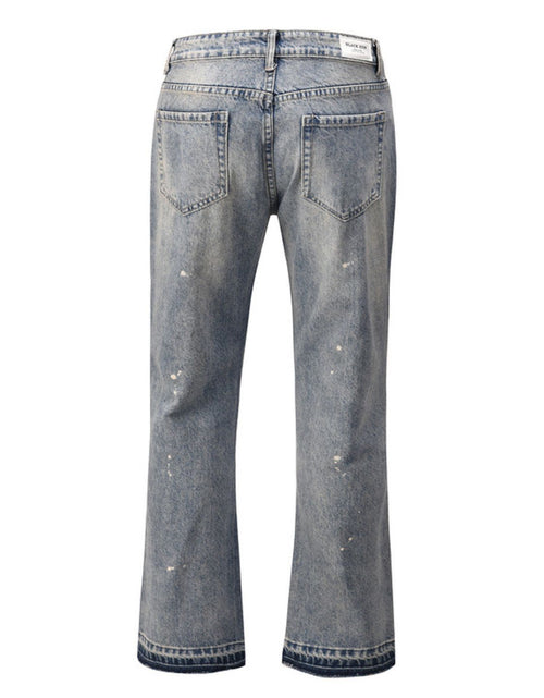 Load image into Gallery viewer, Men's Frayed Hem Bootcut Jeans
