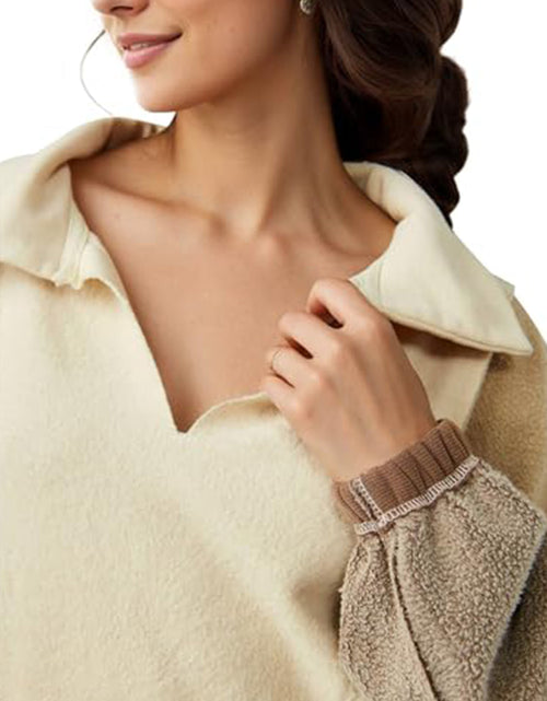 Load image into Gallery viewer, High-Low Exposed Seam Contrast Long Sleeve Sweatshirt
