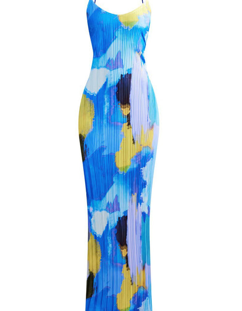 Load image into Gallery viewer, Backless Printed Maxi Cami Dress
