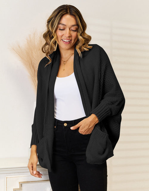 Load image into Gallery viewer, Angel Wings Open Front  Cardigan with Pockets
