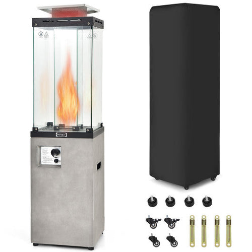 Load image into Gallery viewer, 41 000 BTU Propane Patio Heater with Metal Hood-Gray
