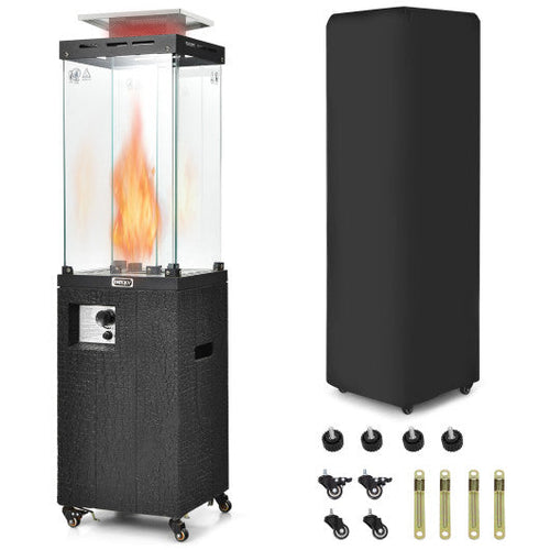 Load image into Gallery viewer, 41 000 BTU Propane Patio Heater with Metal Hood-Black
