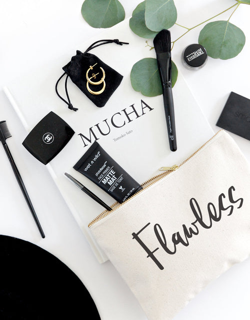 Load image into Gallery viewer, Flawless Cotton Canvas Cosmetic Bag by The Cotton &amp; Canvas Co.
