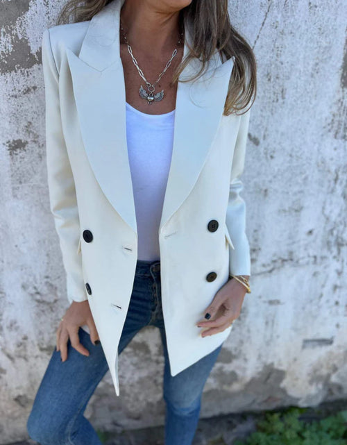 Load image into Gallery viewer, Full Size Collared Neck Long Sleeve Blazer
