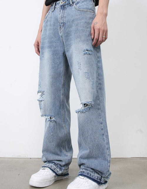 Load image into Gallery viewer, Men's Distressed Baggy Jeans
