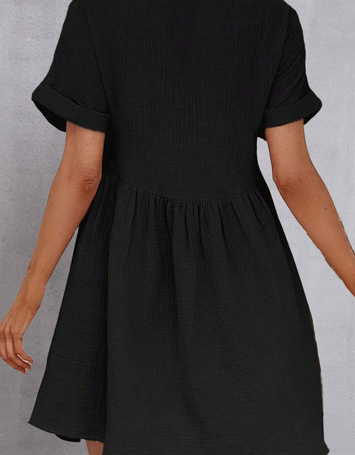 Load image into Gallery viewer, V-Neck Short Sleeve Dress

