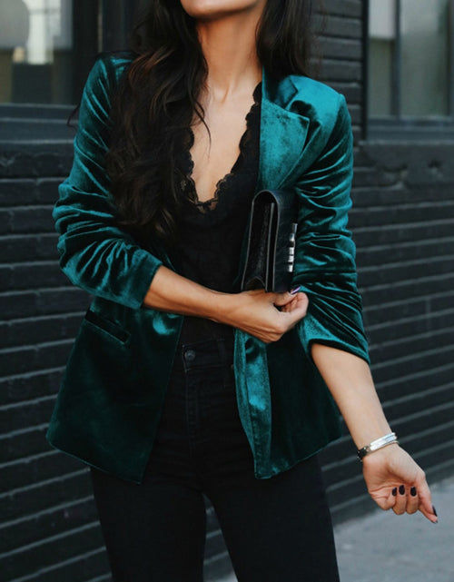 Load image into Gallery viewer, Button Up Lapel Collar Blazer
