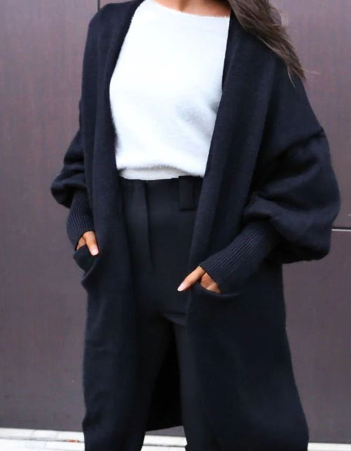 Load image into Gallery viewer, Perfee Open Front Dropped Shoulder Cardigan
