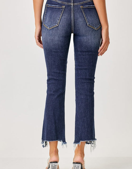 Load image into Gallery viewer, Risen Full Size Frayed Hem Cropped Straight Jeans

