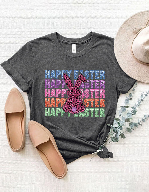 Load image into Gallery viewer, HAPPY EASTER Round Neck Short Sleeve T-Shirt
