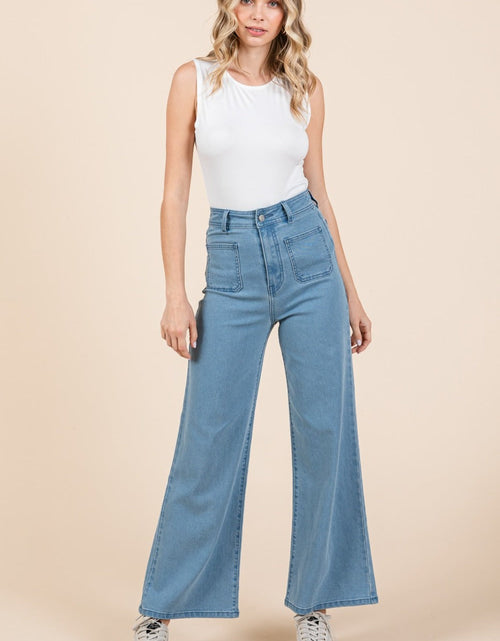 Load image into Gallery viewer, Mittoshop High Waist Wide Leg Jeans

