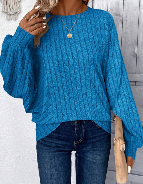 Load image into Gallery viewer, Plus Size Round Neck Batwing Sleeve T-Shirt
