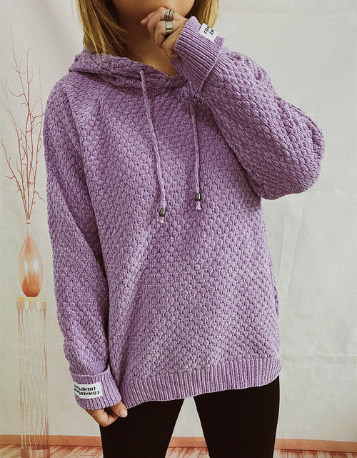 Load image into Gallery viewer, Drawstring Long Sleeve  Hooded Sweater
