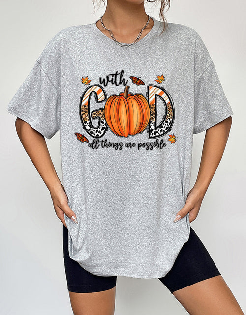 Load image into Gallery viewer, Round Neck Short Sleeve Graphic T-Shirt
