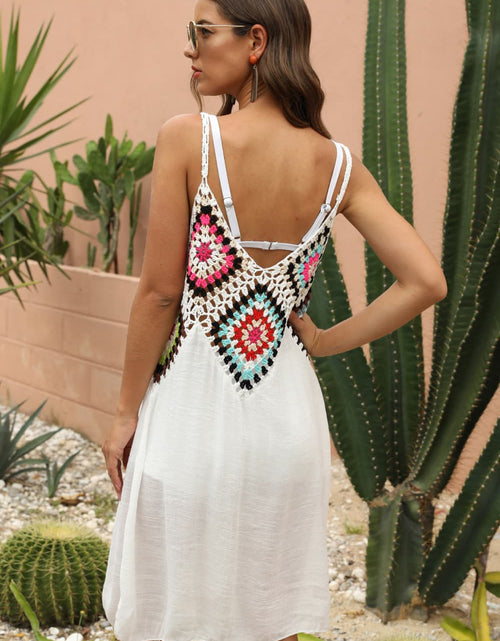 Load image into Gallery viewer, Openwork Sleeveless Embroidery Dress
